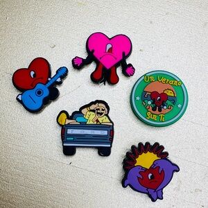 Bad bunny crocs Charms Set